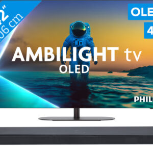 00 Philips Ambilight OLED810 42″ 4K (2025) + JBL Bar 300 M2 – Premium OLED‑TV mit Ambilight & kraftvoller Soundbar für ultimatives Heimkino‑Erlebnis
