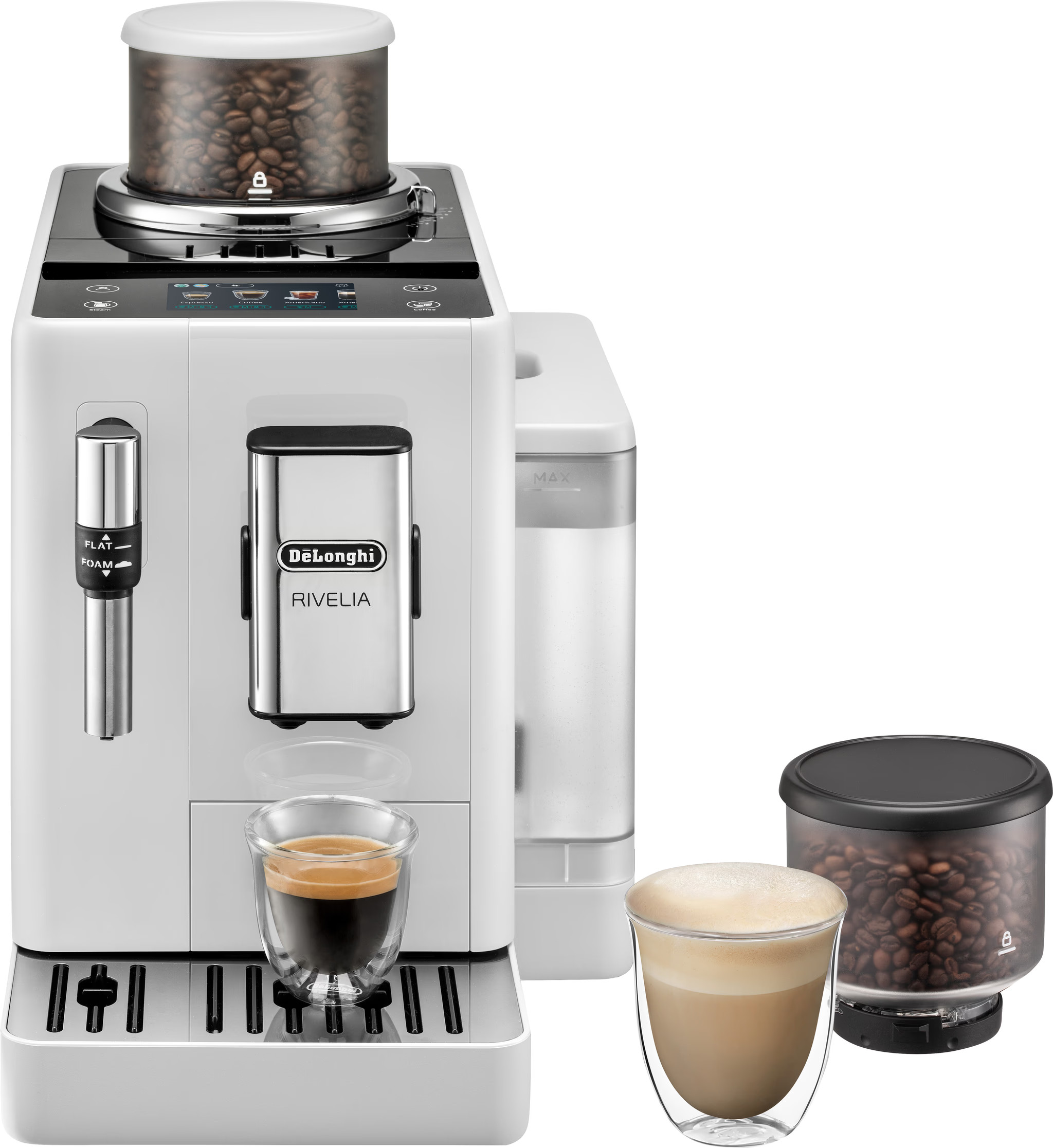 De’Longhi Rivelia EXAM440.35.W – Eleganter Kaffeevollautomat für perfekten Kaffeegenuss zuhause