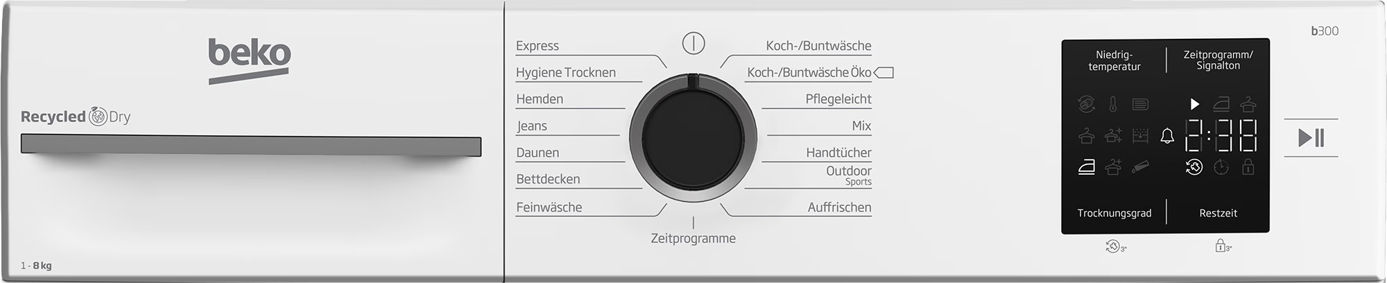 Beko BM3T38210W1 Premium Wärmepumpentrockner – Energieeffizient, Leise & Zuverlässig für Perfekte Wäschepflege – Image 3