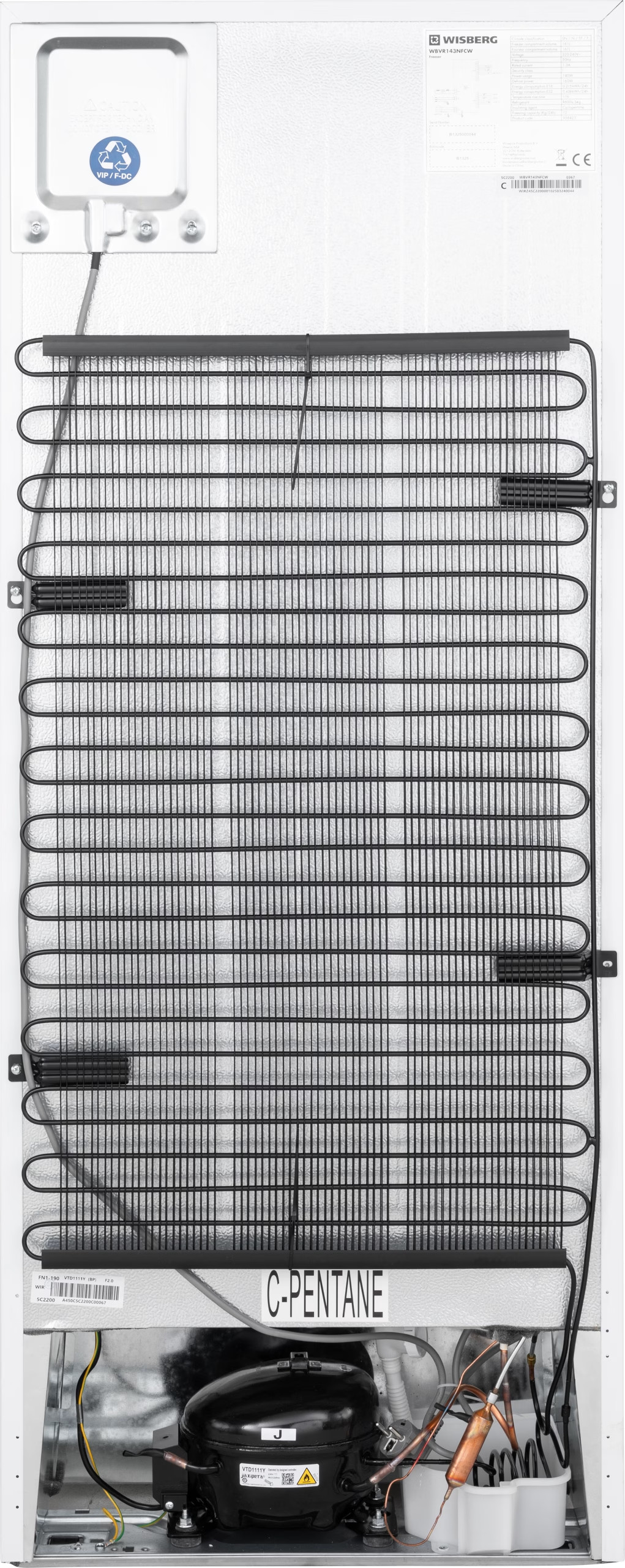 Wisberg WBVR143NFCW – Premium No-Frost Kühlschrank mit Energieeffizienz & Praktischem Stauraum – Image 6