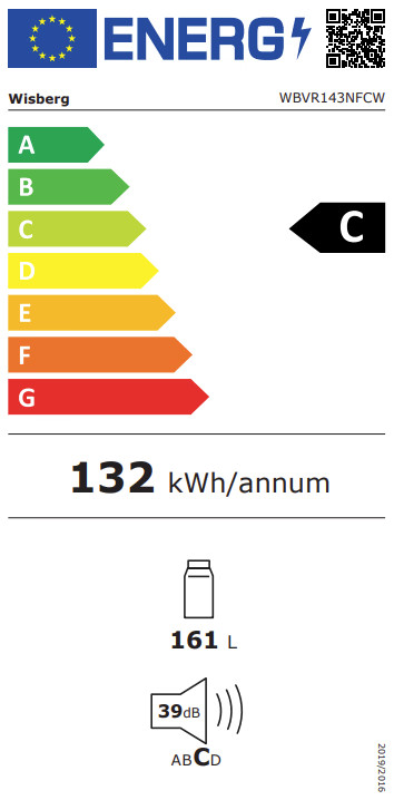 Wisberg WBVR143NFCW – Premium No-Frost Kühlschrank mit Energieeffizienz & Praktischem Stauraum – Image 9